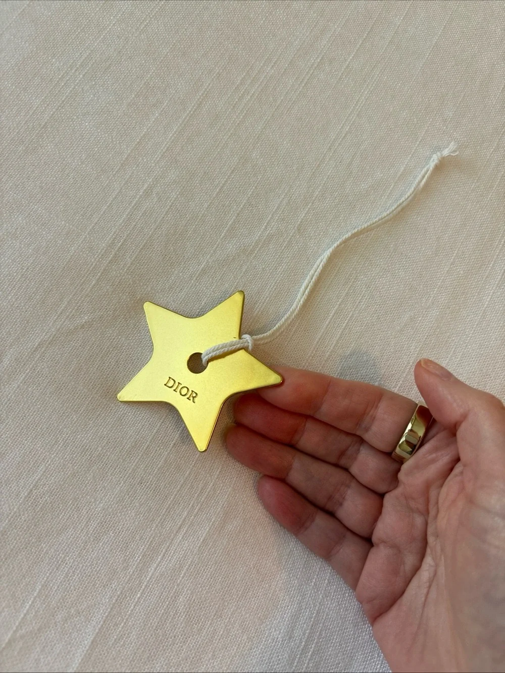 Dior Christian Dior Metallic Gold Star Charm New